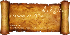 Lazarovics Ábel névjegykártya